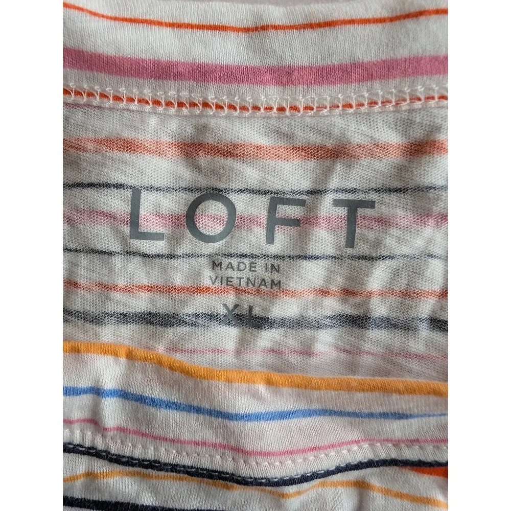 LOFT Women's Striped Multicolor Top - Picture 2 of 8